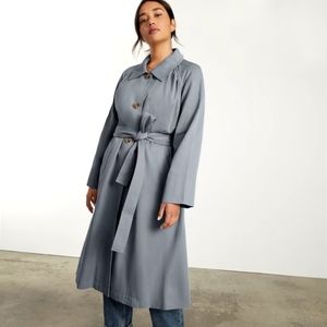 Gathered Drape Trench